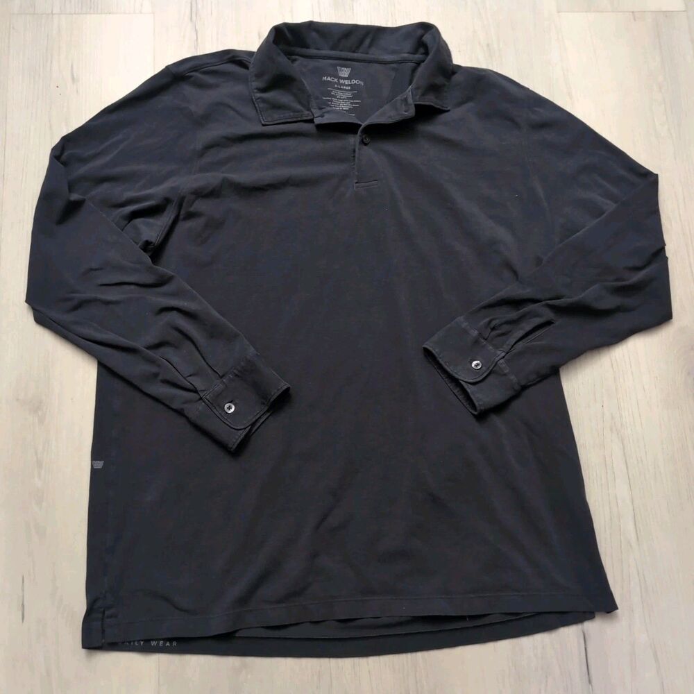 Mack Weldon Long Sleeve Polo Mens Size XL Long Sleeve Polo Shirt